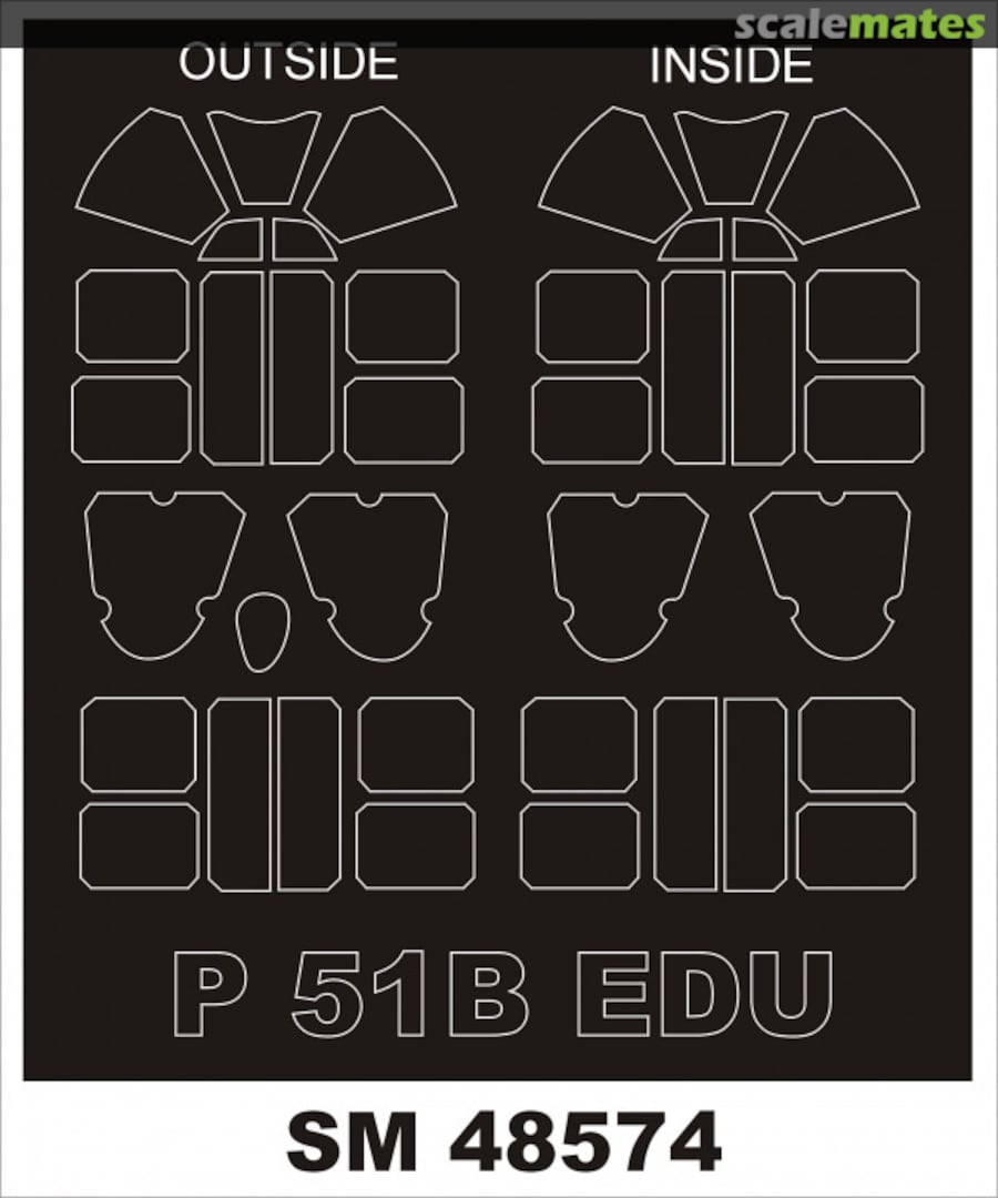 Boxart North American P-51 B Mustang - mini paint mask set SM48574 Montex Boxart North American P-51 B Mustang - mini paint mask set SM48574 Montex