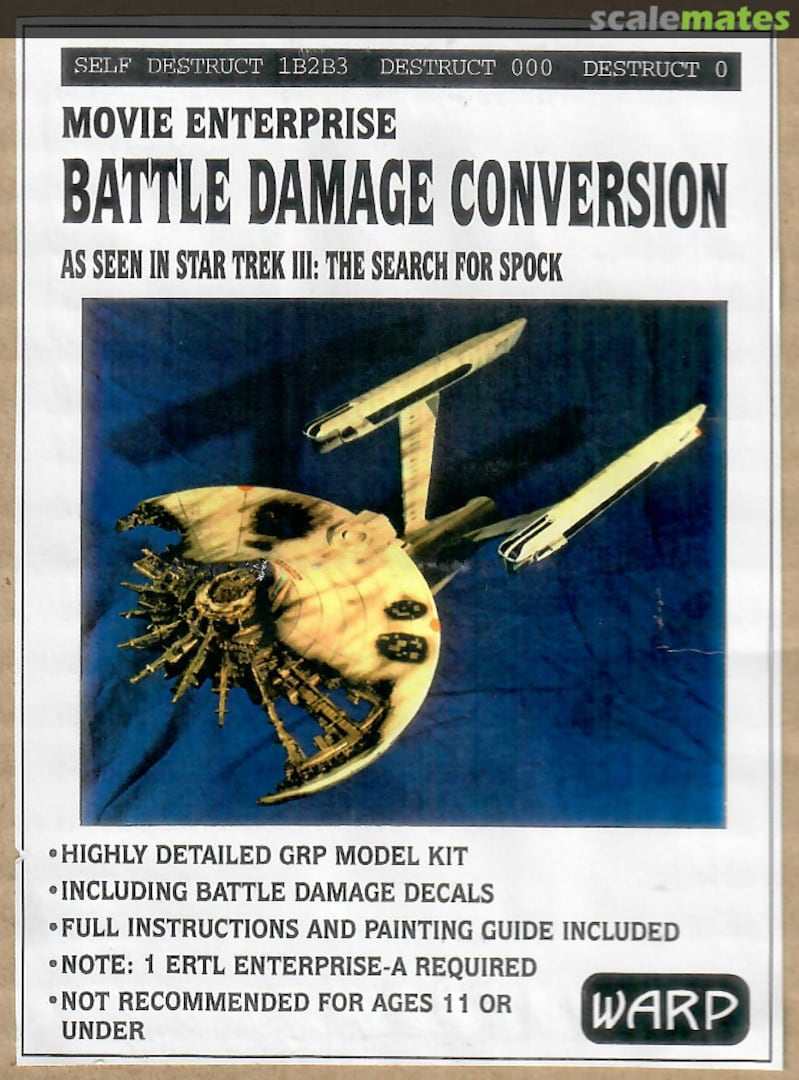 Boxart Movie Enterprise Battle Damage Conversion WM-09 WARP Models Boxart Movie Enterprise Battle Damage Conversion WM-09 WARP Models