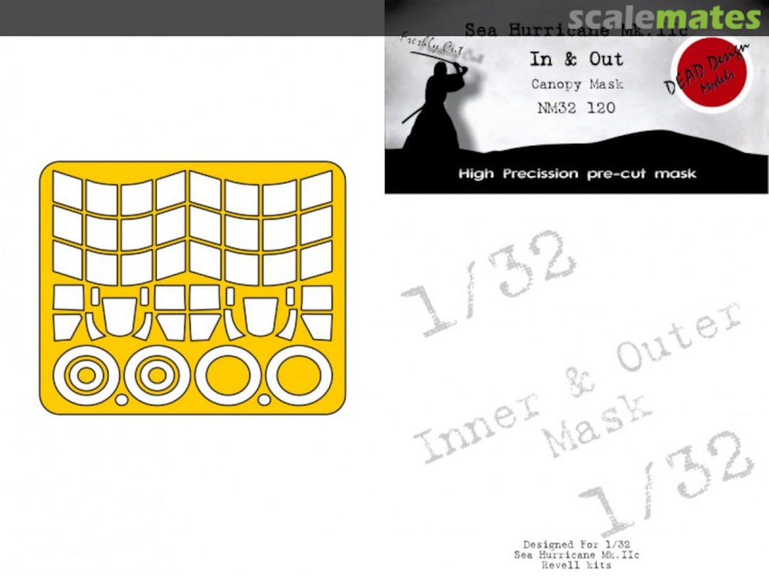 Boxart Hawker Sea Hurricane Mk.IIc - In & Out Canopy Mask NM32120 DEAD Design Models