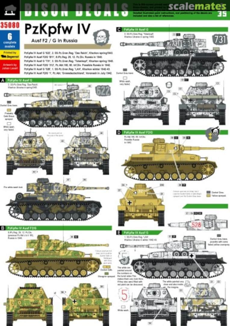 Boxart PzKpfw IV Ausf F2 / G in Russia. 35080 Bison Decals Boxart PzKpfw IV Ausf F2 / G in Russia. 35080 Bison Decals