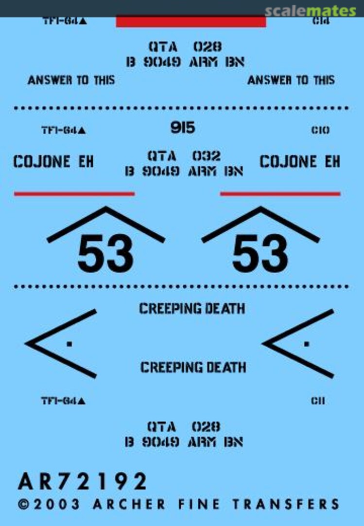 Boxart 3ID / TF 1-64 M1A1 Abrams in Iraq (IOF) AR72192 Archer