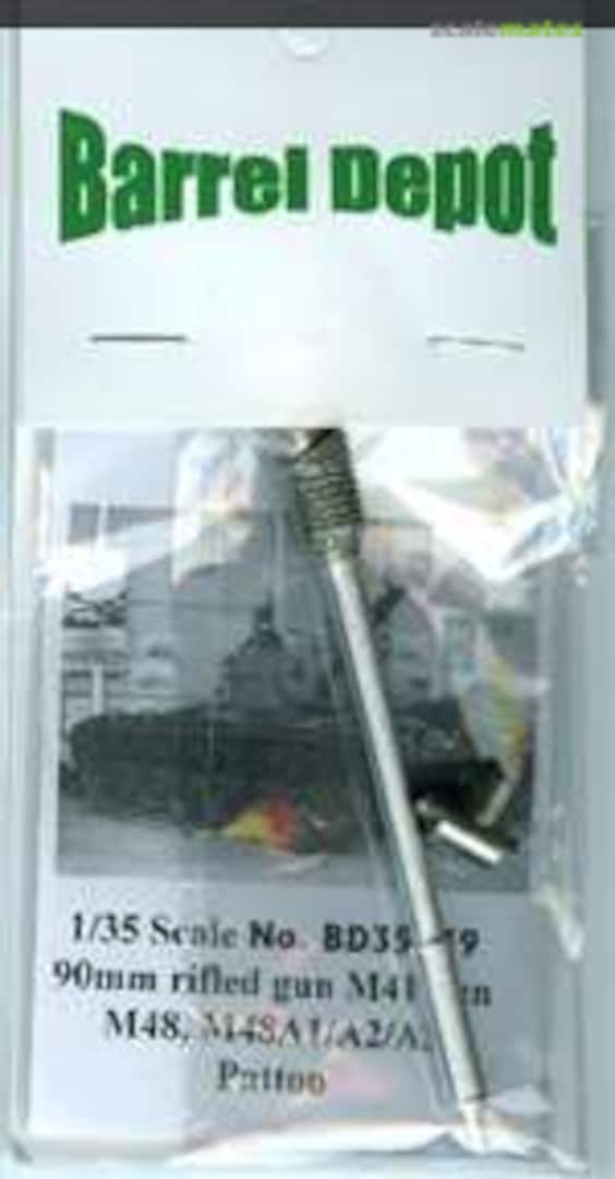 Boxart M48A1 A2 A3 Patton 90mm M41 Rifled Gun Barrel (TAM/ACA kit) BD35039 Barrel Depot Boxart M48A1 A2 A3 Patton 90mm M41 Rifled Gun Barrel (TAM/ACA kit) BD35039 Barrel Depot