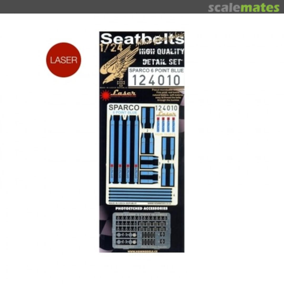 Boxart Sparco 6-Point Blue Seatbelts 124010 HGW Models Boxart Sparco 6-Point Blue Seatbelts 124010 HGW Models