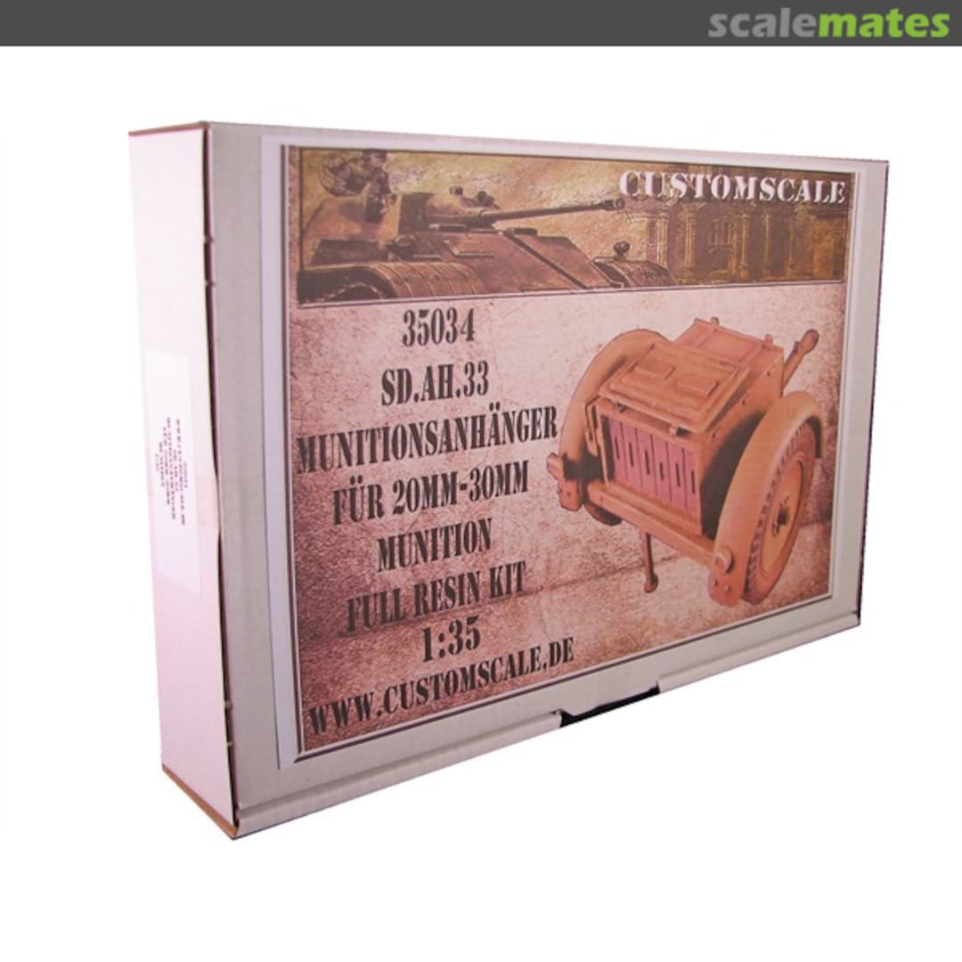 Boxart Sd.Ah.33 Munitionsanhänger 35034 Custom-Scale Boxart Sd.Ah.33 Munitionsanhänger 35034 Custom-Scale