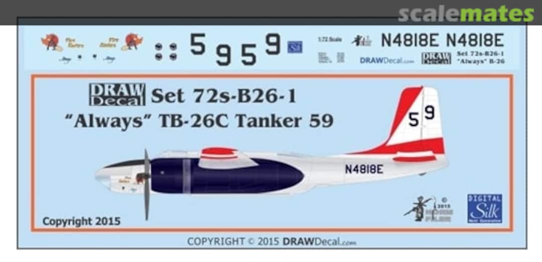 Boxart "Always" TB-26C Tanker 59 72-B26-01 Draw Decal Boxart "Always" TB-26C Tanker 59 72-B26-01 Draw Decal