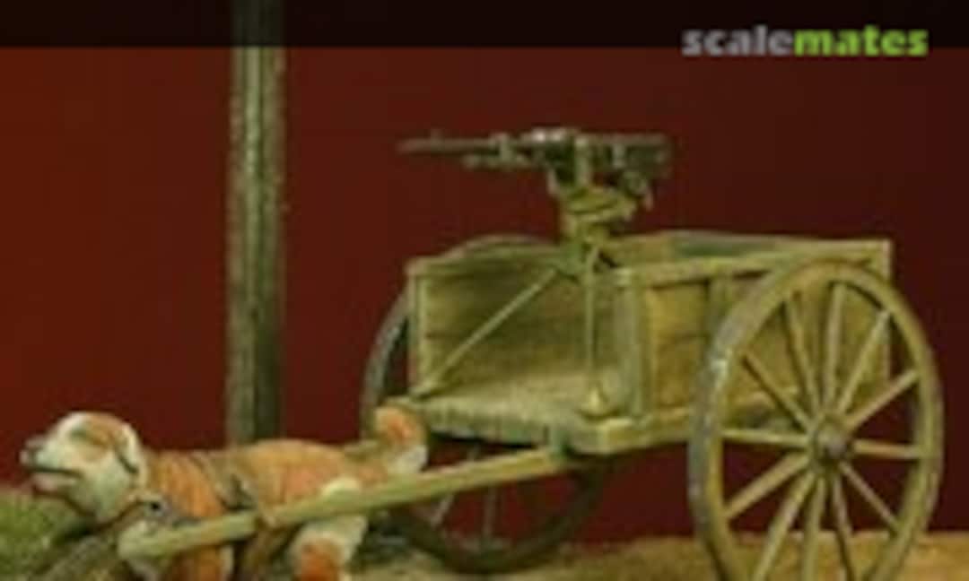 1:35 WWI Dog drawn Cart with Hotchkiss Machine Gun (D-Day Miniature Studio 35106) 35106