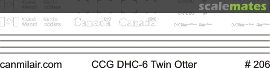 Boxart DHC-6 Twin Otter - Canadian Coast Guard #2 206 CanMilAir Boxart DHC-6 Twin Otter - Canadian Coast Guard #2 206 CanMilAir