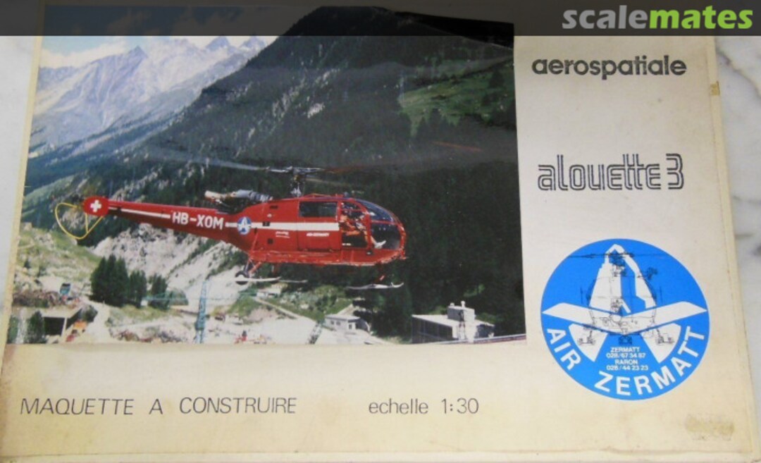 Boxart Aérospatiale Alouette 3 M.E.E. / Maquette d'Etude et d'Exposition Boxart Aérospatiale Alouette 3 M.E.E. / Maquette d'Etude et d'Exposition