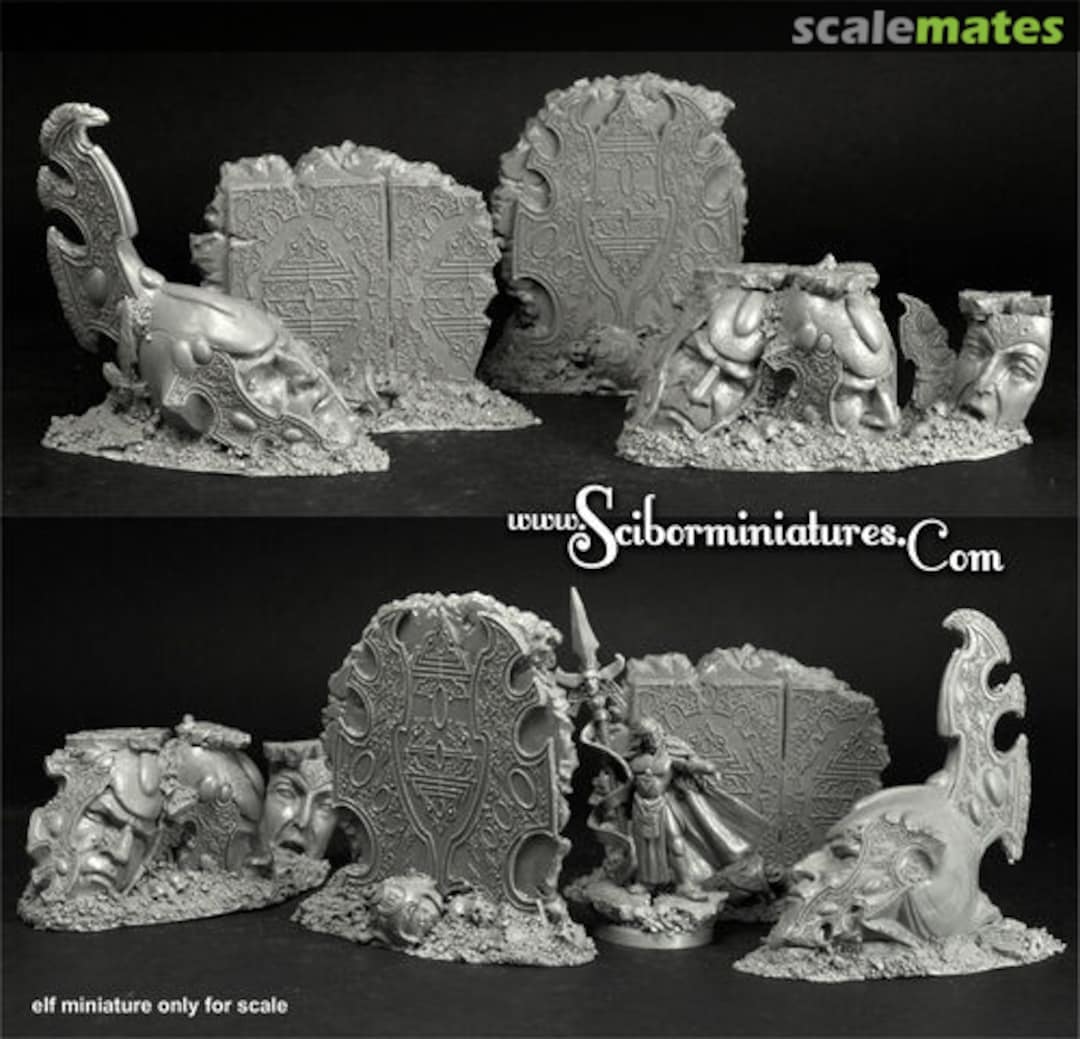 Boxart Elven Ruins Terrain (4 pcs) TEER0012 Scibor Monsterous Miniatures