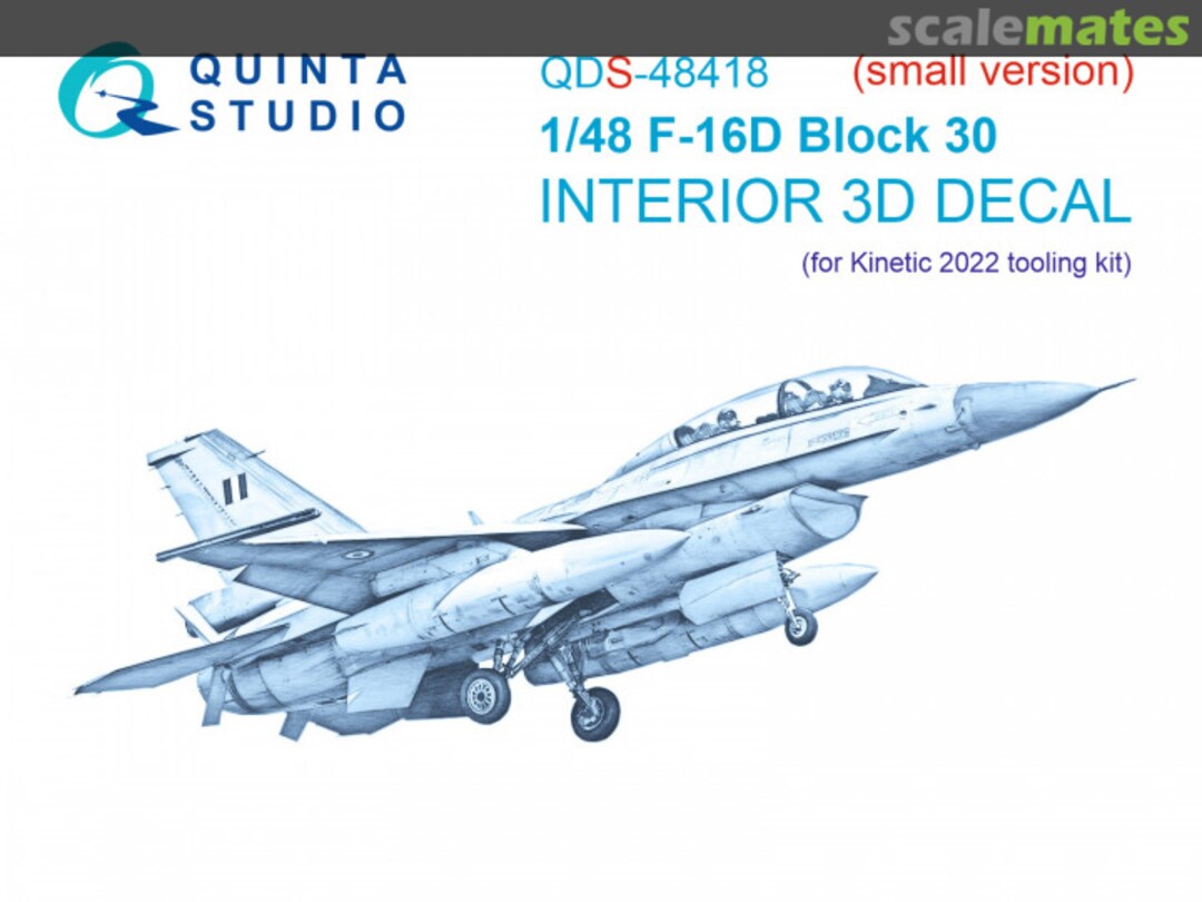 Boxart F-16D block 30 interior 3D decals (small version) QDS-48418 Quinta Studio Boxart F-16D block 30 interior 3D decals (small version) QDS-48418 Quinta Studio