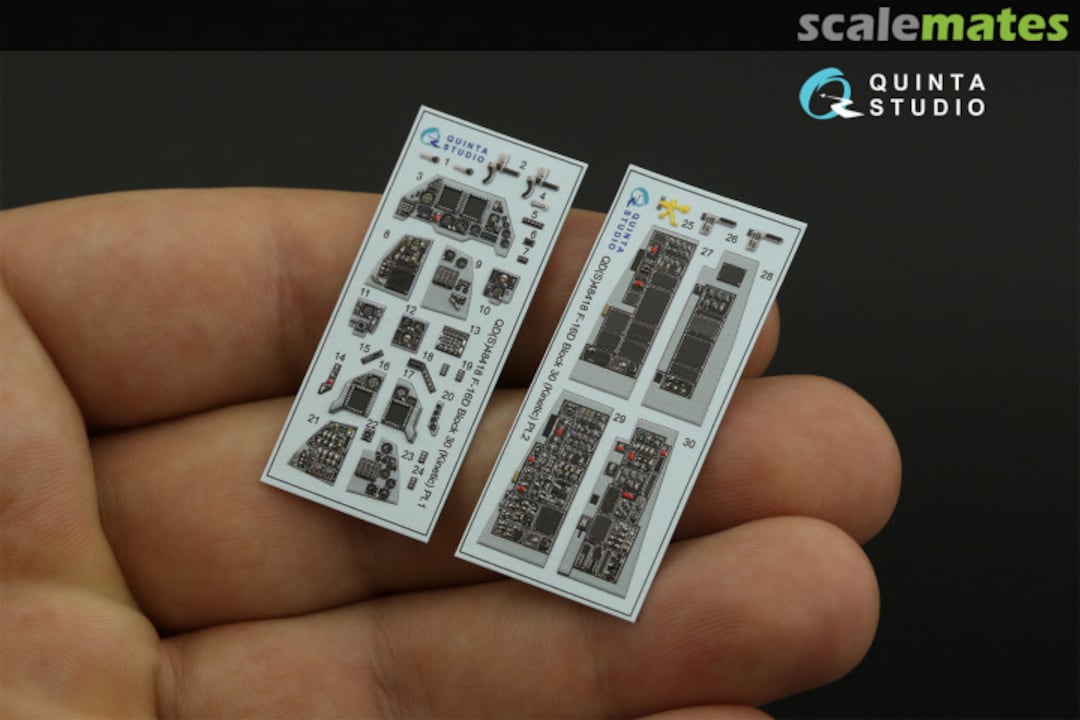 Contents F-16D block 30 interior 3D decals (small version) QDS-48418 Quinta Studio Contents F-16D block 30 interior 3D decals (small version) QDS-48418 Quinta Studio