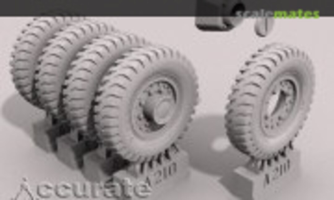 1:35 Ferret Wheel Set Trakgrip Style B Worn (Accurate Armour A210) A210