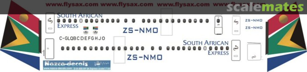 Boxart Dash-8 SA Express D8-400-09 Nazca decals Boxart Dash-8 SA Express D8-400-09 Nazca decals