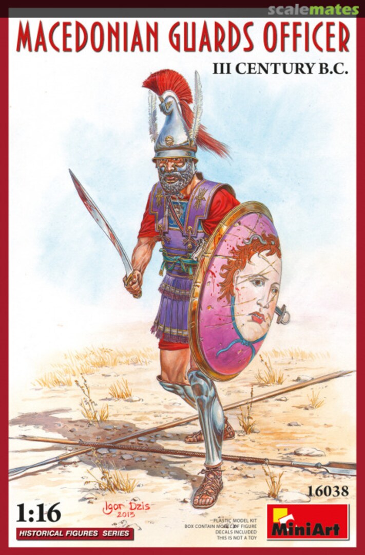 Boxart Macedonian Guards Officer. III Century B.C. 16038 MiniArt