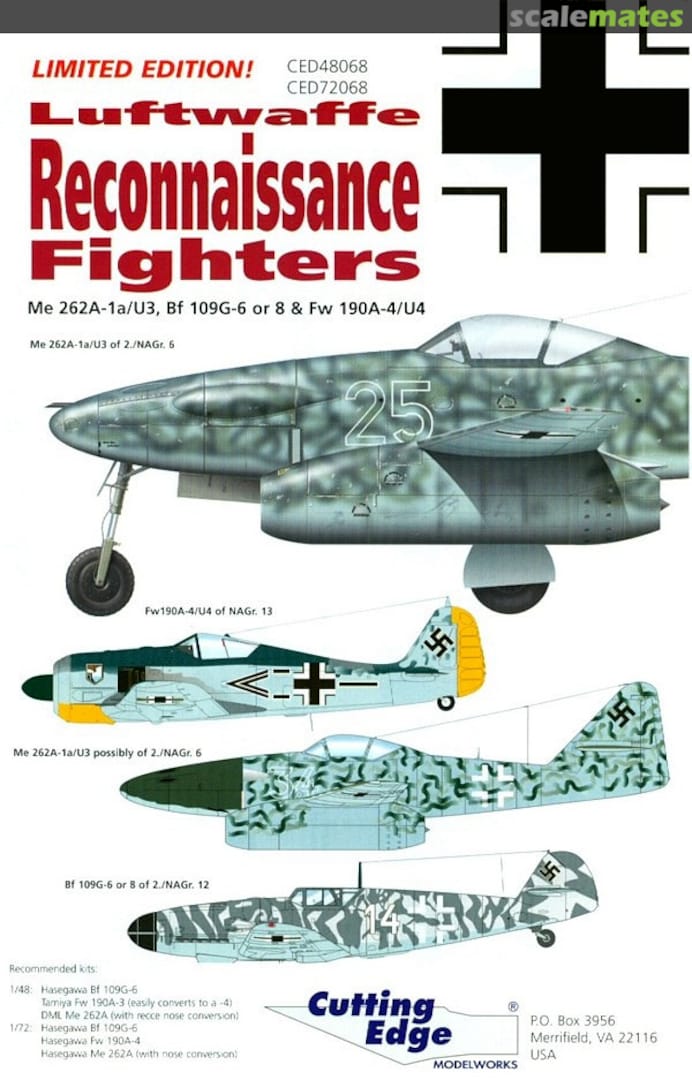 Boxart Luftwaffe Reconaissance Fighters CED48068 Cutting Edge Modelworks Boxart Luftwaffe Reconaissance Fighters CED48068 Cutting Edge Modelworks
