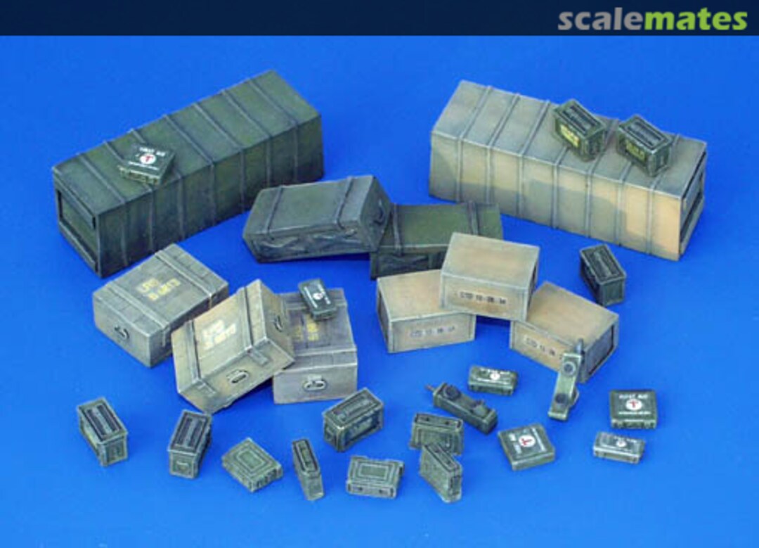 Boxart Ammunition Transportational Containers, Allies - WWII 118 PlusModel Boxart Ammunition Transportational Containers, Allies - WWII 118 PlusModel