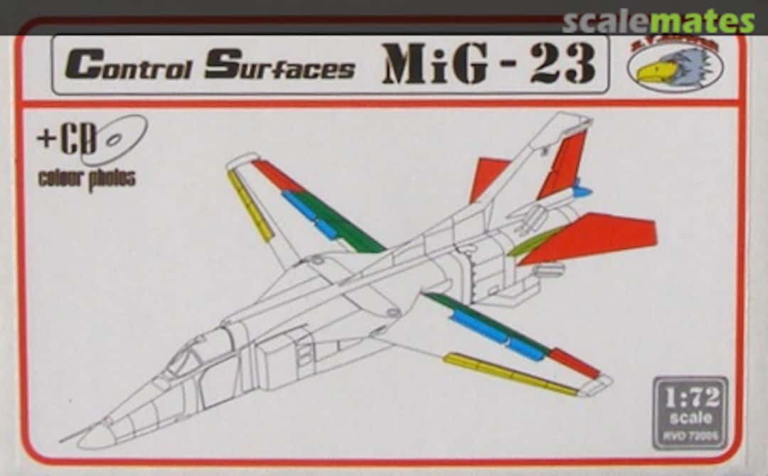 Boxart Control surfaces - MiG 23 RVD 72006 R.V.Aircraft Boxart Control surfaces - MiG 23 RVD 72006 R.V.Aircraft