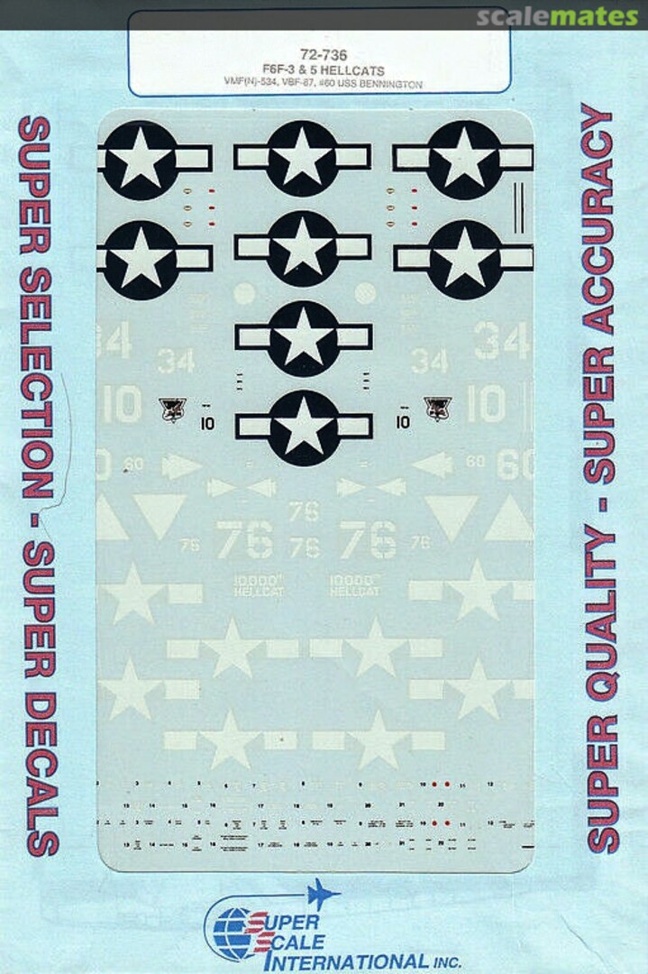 Boxart F6F-3 & 5 Hellcats 72-736 SuperScale International