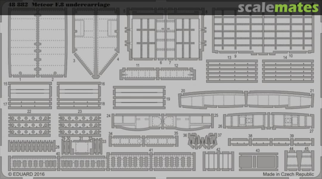 Boxart Gloster Meteor F.8 - PE Undercarriage details 48882 Eduard Boxart Gloster Meteor F.8 - PE Undercarriage details 48882 Eduard