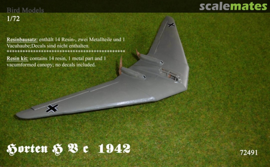 Boxart Horten Ho Vc 72491 Bird Models Boxart Horten Ho Vc 72491 Bird Models