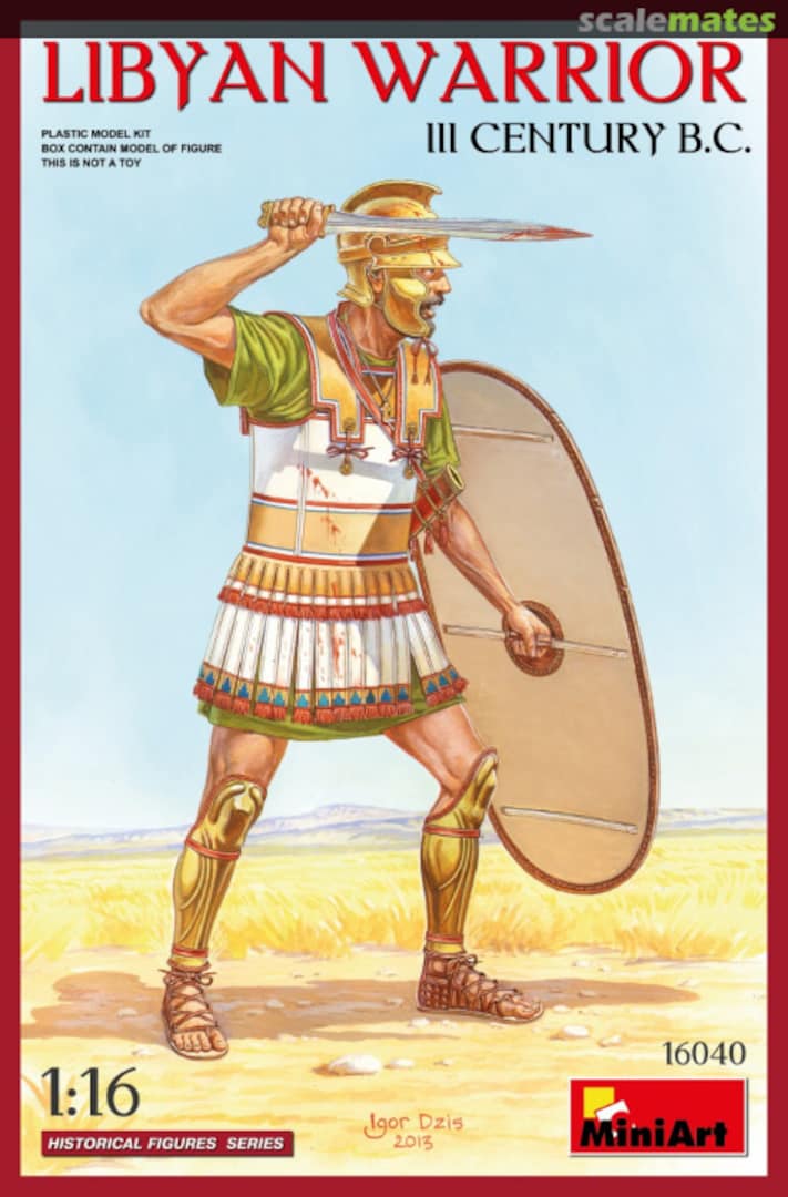Boxart Libyan Warrior. III Century B.C. 16040 MiniArt Boxart Libyan Warrior. III Century B.C. 16040 MiniArt