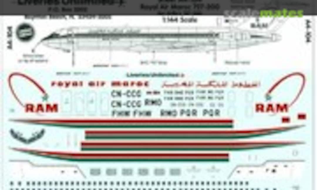 1:144 Royal Air Maroc 727-200 (Liveries Unlimited/Airway Graphics A4-104)