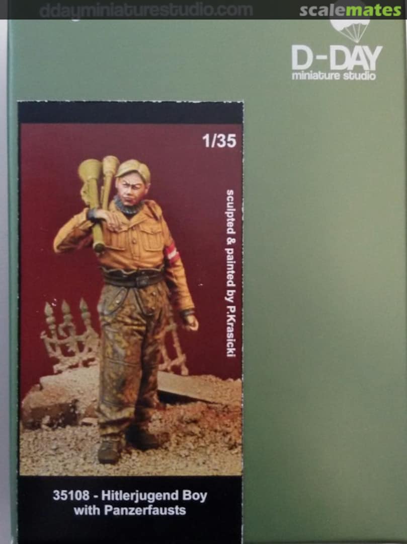 Boxart Hitlerjugend Boy with Panzerfausts 35108 D-Day Miniature Studio Boxart Hitlerjugend Boy with Panzerfausts 35108 D-Day Miniature Studio