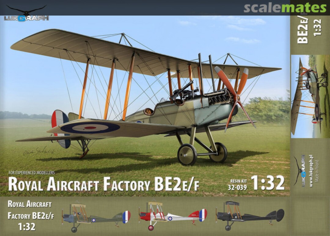 Boxart Royal Aircraft Factory BE2e/f 32-039 Lukgraph