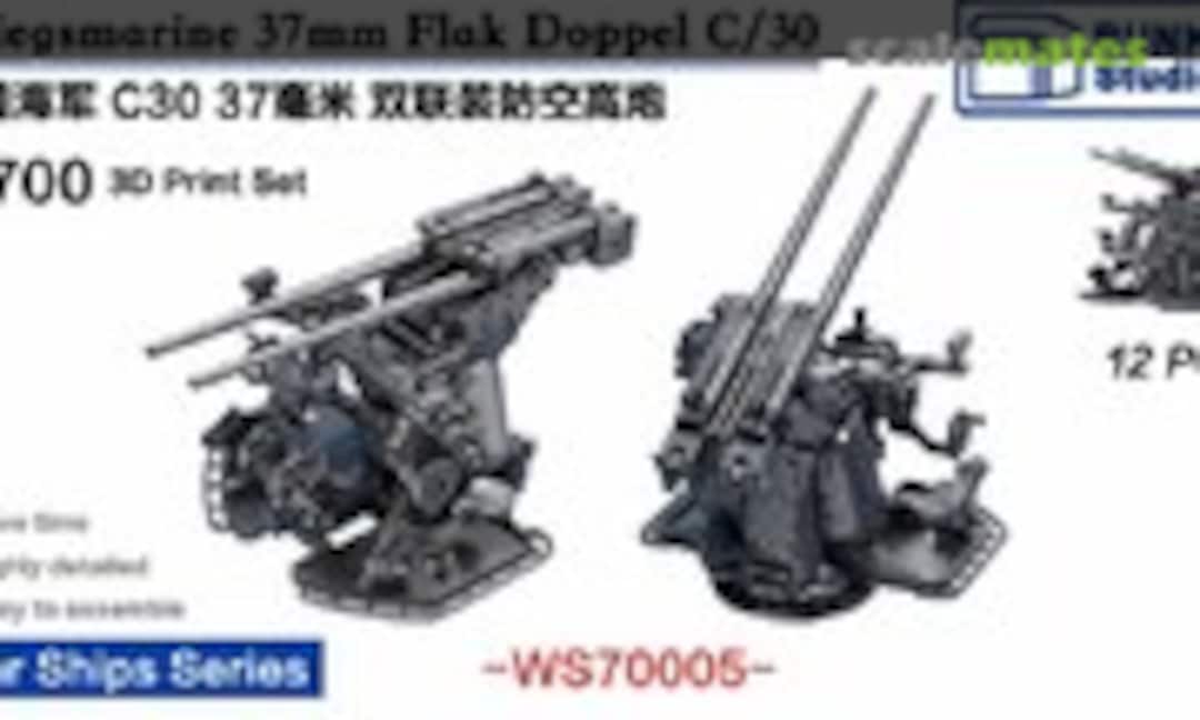 1:700 Kriegsmarine 37mm Doppel C/30 (Bunker Studio WS70005) WS70005