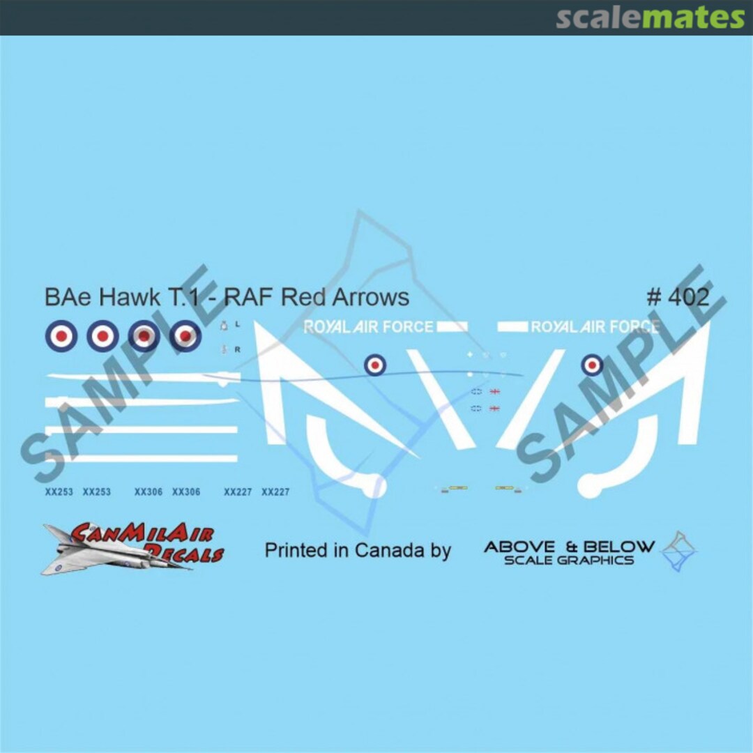 Boxart BAe Hawk T.1 - RAF Red Arrows 402 Above & Below Graphics Boxart BAe Hawk T.1 - RAF Red Arrows 402 Above & Below Graphics