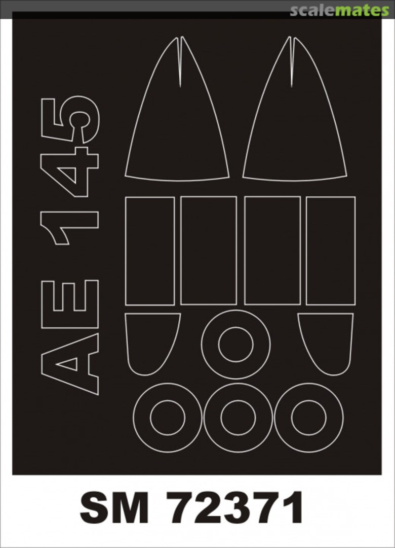 Boxart Aero Ae-145 - mini paint mask set SM72371 Montex