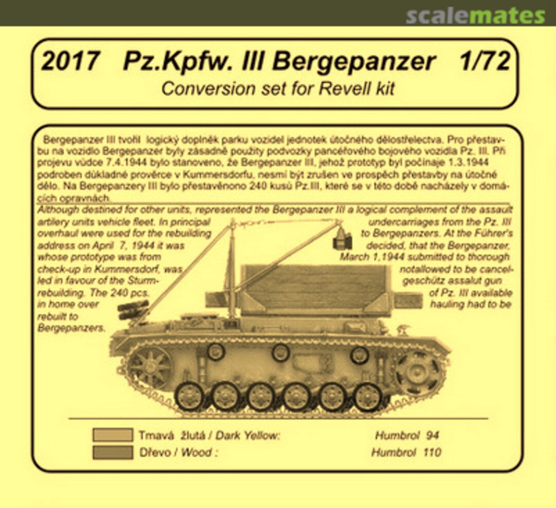 Boxart Pz.Kpfw. III Bergepanzer 2017 CMK Boxart Pz.Kpfw. III Bergepanzer 2017 CMK