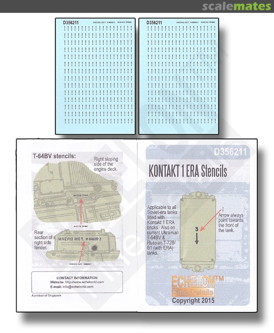 Boxart KONTAKT 1 ERA Stencils D356211 Echelon Fine Details Boxart KONTAKT 1 ERA Stencils D356211 Echelon Fine Details
