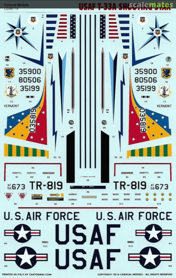 Contents USAF T-33A CD48119 Caracal Models Contents USAF T-33A CD48119 Caracal Models