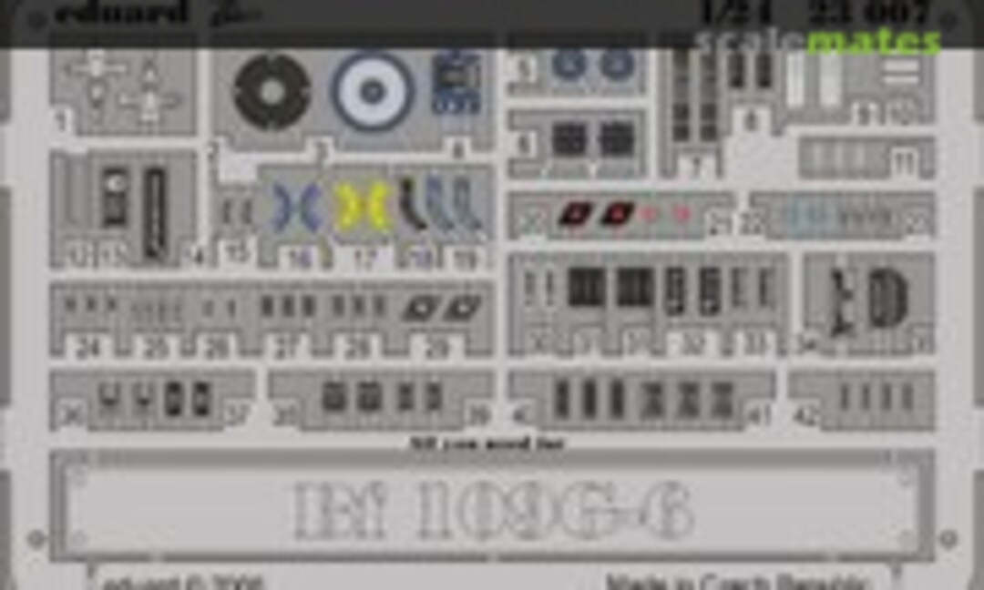1:24 Bf 109 G-6 placards (Eduard 23007) 23007