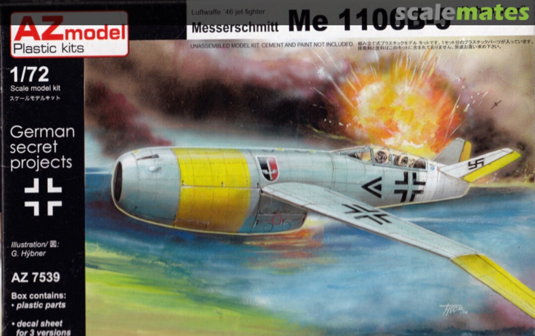 Boxart Messerschmitt Me 1106B-5 AZ 7539 AZmodel Boxart Messerschmitt Me 1106B-5 AZ 7539 AZmodel