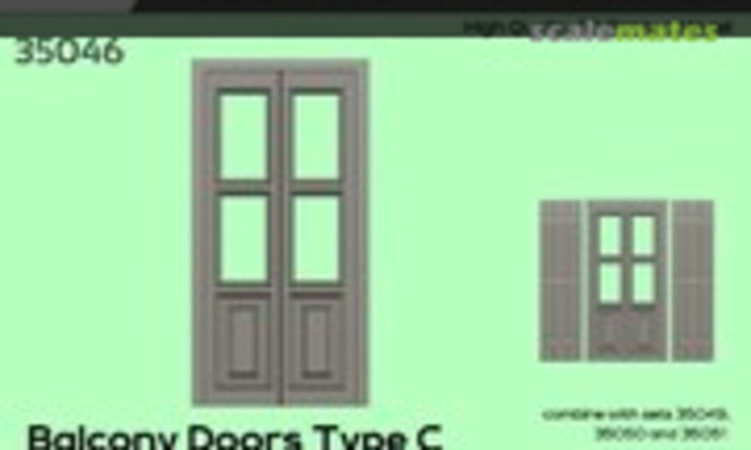 1:35 Balcony Doors Type C (C3D Resin Miniatures 35046) 35046