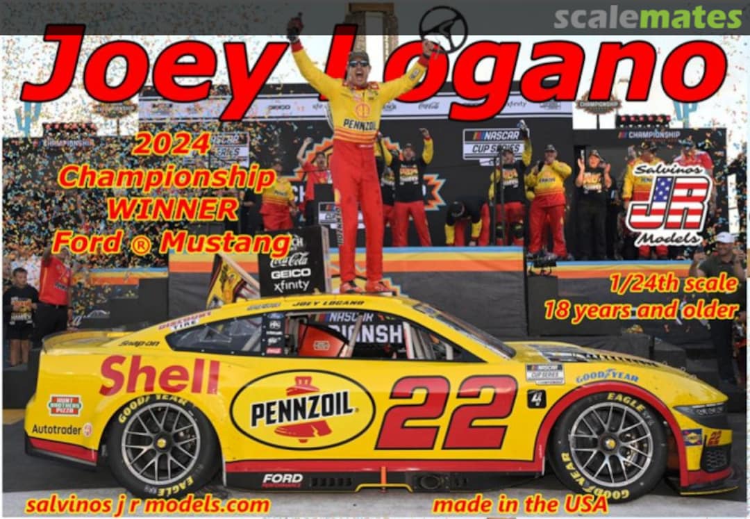 Boxart Joey Logano 2024 Championship Winner Ford Mustang PF2024JLPX Salvinos JR Models Boxart Joey Logano 2024 Championship Winner Ford Mustang PF2024JLPX Salvinos JR Models