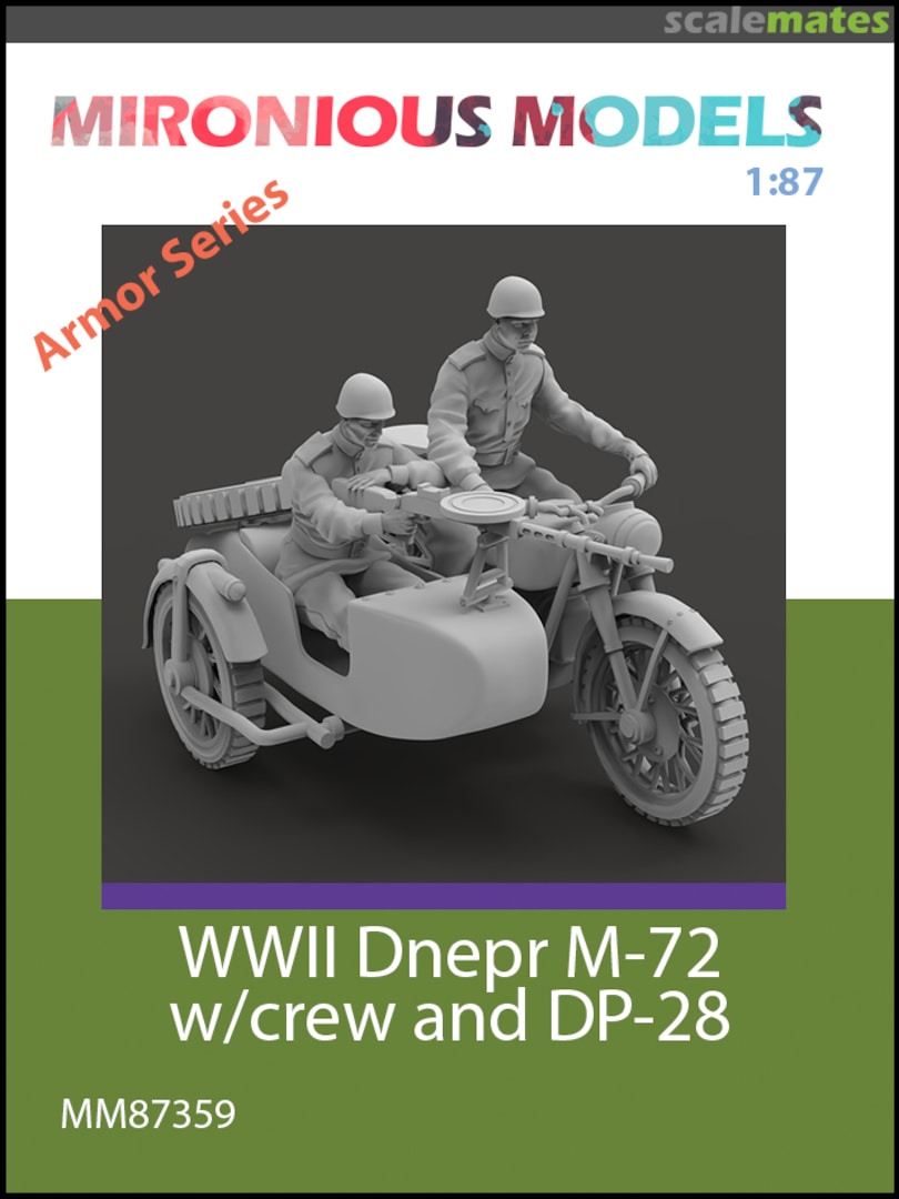 Boxart WWII Dnepr M-72 With Crew And DP-28 MM87359 Mironious Models Boxart WWII Dnepr M-72 With Crew And DP-28 MM87359 Mironious Models