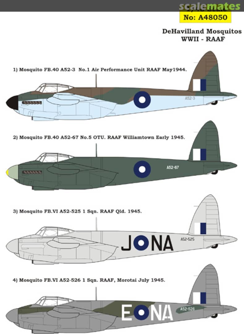 Boxart Mosquito, WWII, RAAF A48050 Aussie Decals Boxart Mosquito, WWII, RAAF A48050 Aussie Decals