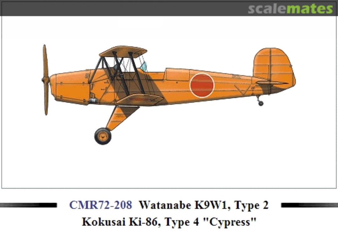 Boxart Watanabe K9W1, Type 2 Kokusai Ki-86, Type 4 "Cypress" CMR72-208 CMR Boxart Watanabe K9W1, Type 2 Kokusai Ki-86, Type 4 "Cypress" CMR72-208 CMR