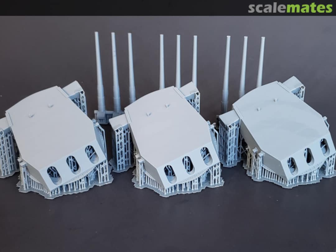 Boxart Iowa-class 16"/50 cal. Turrets with Barrels 192-BB61-trrt-brrls Model Monkey Boxart Iowa-class 16"/50 cal. Turrets with Barrels 192-BB61-trrt-brrls Model Monkey