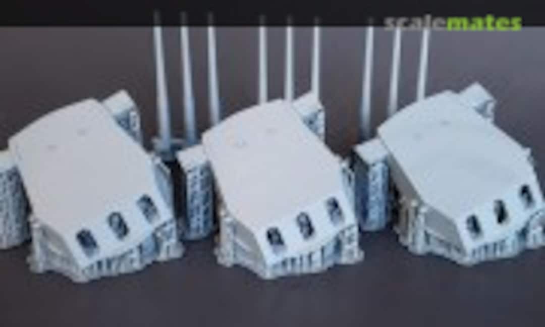 1:192 Iowa-class 16"/50 cal. Turrets with Barrels (Model Monkey 192-BB61-trrt-brrls)