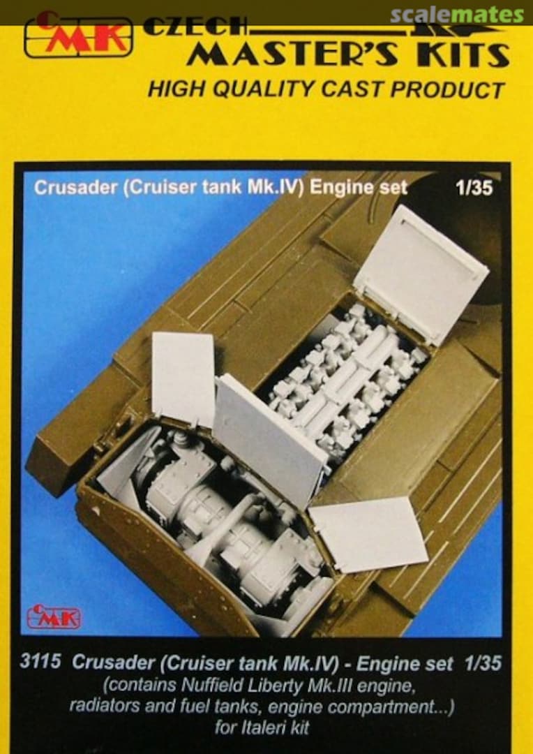 Boxart Crusader (Cruiser tank Mk.IV) Engine Set 3115 CMK Boxart Crusader (Cruiser tank Mk.IV) Engine Set 3115 CMK