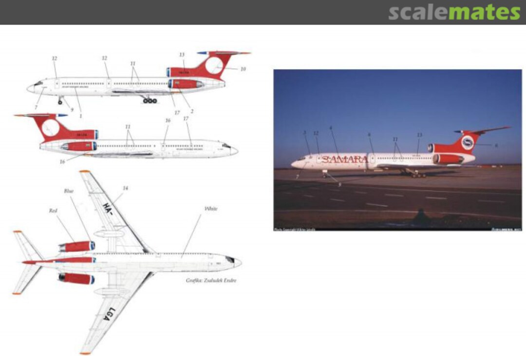 Boxart Tu-154 M Samara Airlines reprint 144019 HADmodels Boxart Tu-154 M Samara Airlines reprint 144019 HADmodels