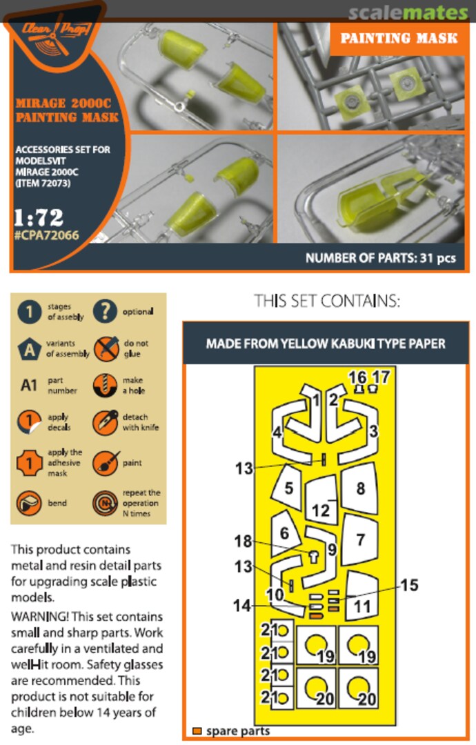 Boxart Mirage 2000C - Painting Mask CPA72066 Clear Prop! Boxart Mirage 2000C - Painting Mask CPA72066 Clear Prop!