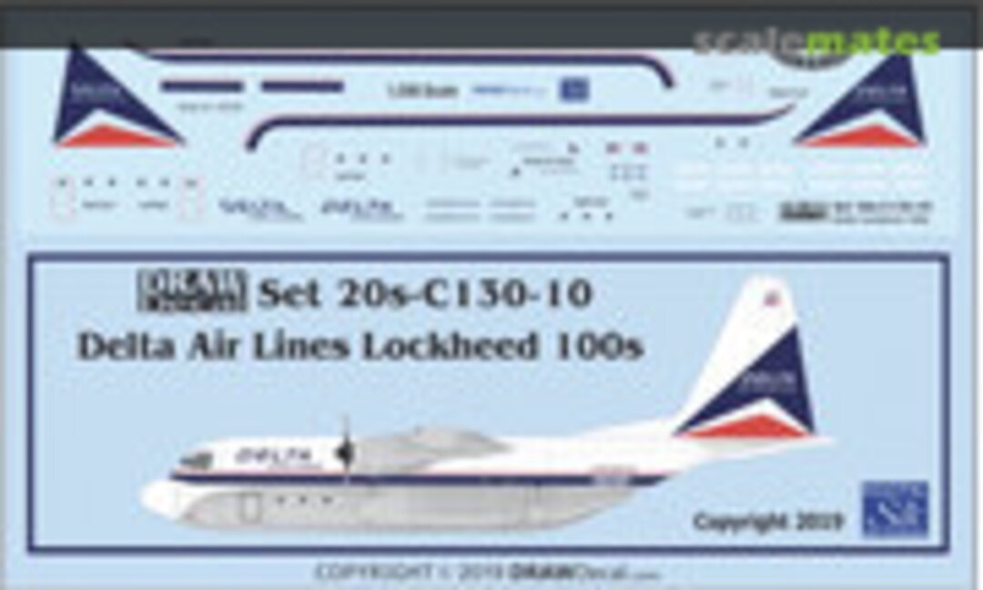 1:200 Delta Air Lines L-100 Hercules (Draw Decal 20s-C130-10) 20s-C130-10