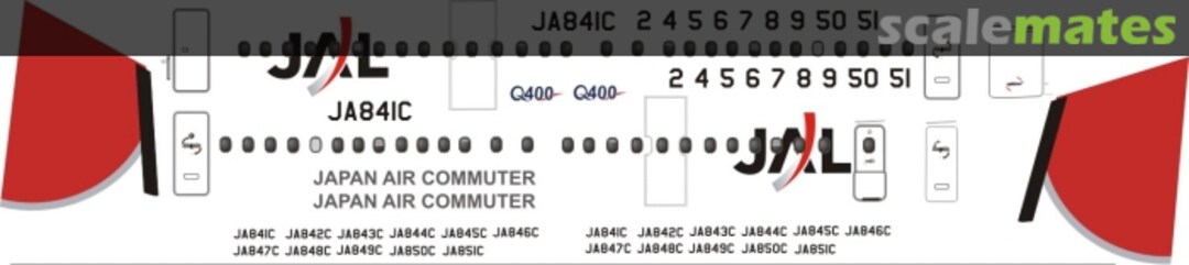 Boxart Dash-8 JAL D8-400-13 Nazca decals Boxart Dash-8 JAL D8-400-13 Nazca decals