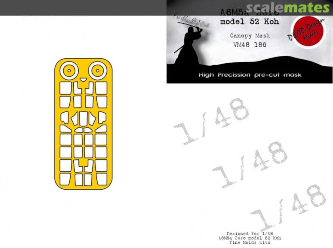 Boxart Mitsubishi A6M5a Reisen model 52 Koh - Canopy Mask VM48186 DEAD Design Models Boxart Mitsubishi A6M5a Reisen model 52 Koh - Canopy Mask VM48186 DEAD Design Models