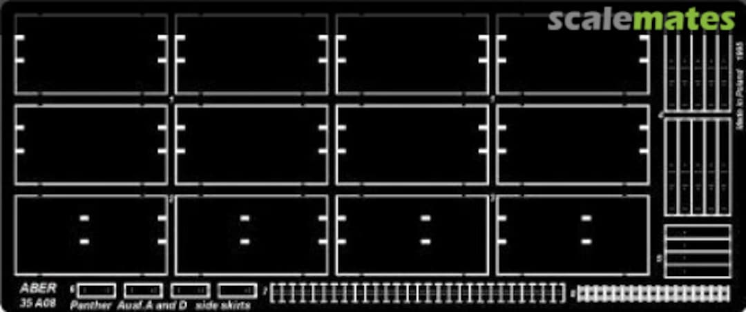 Boxart Side Skirts for Panther Ausf A, D & Bergepanther 35A08 Aber
